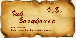 Vuk Boraković vizit kartica